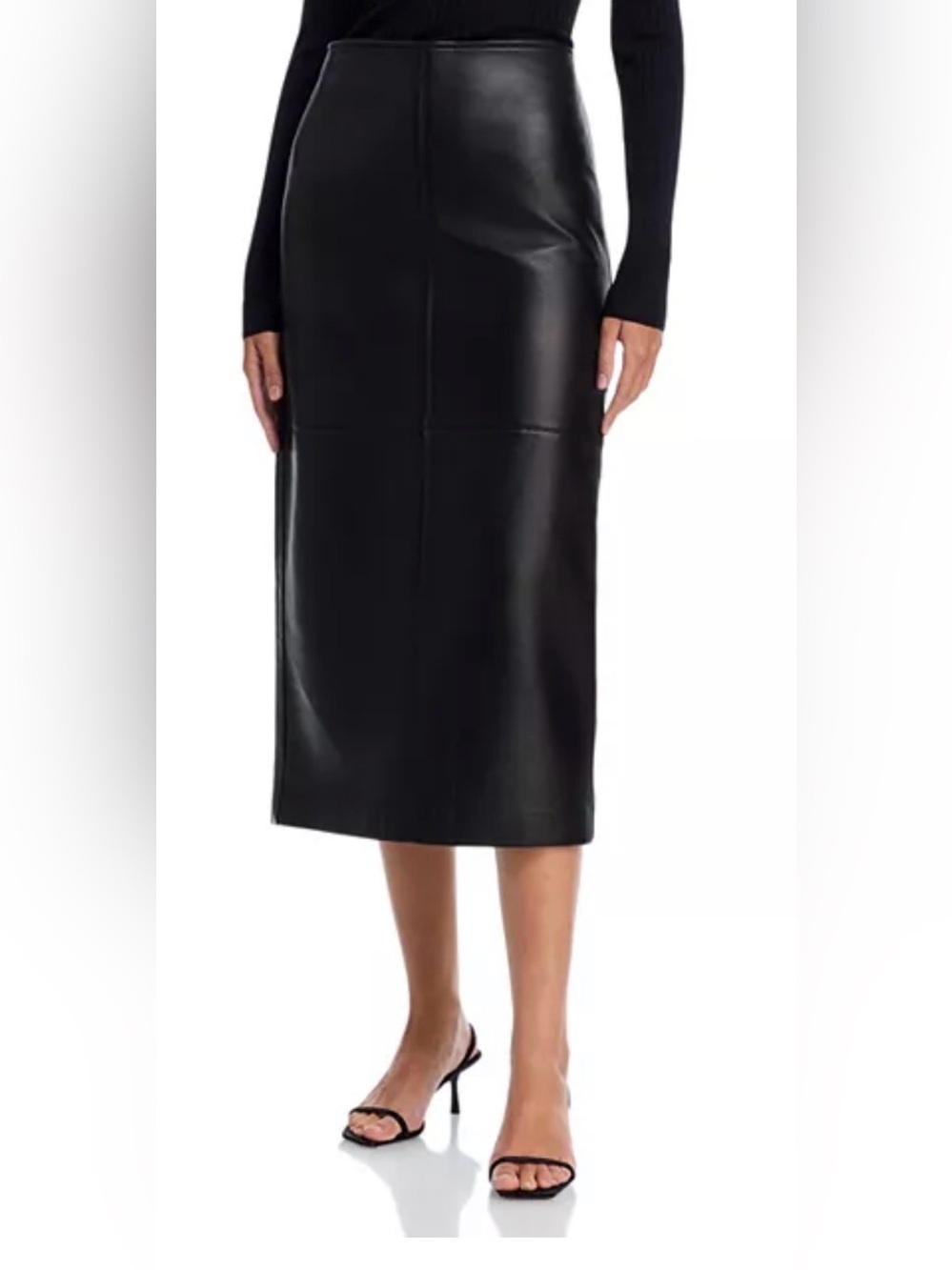 A.L.C Marta leather Midi Skirt 100% Lambskin size 2